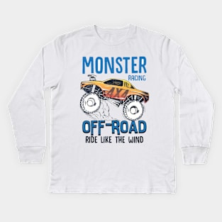 Monster racing Kids Long Sleeve T-Shirt